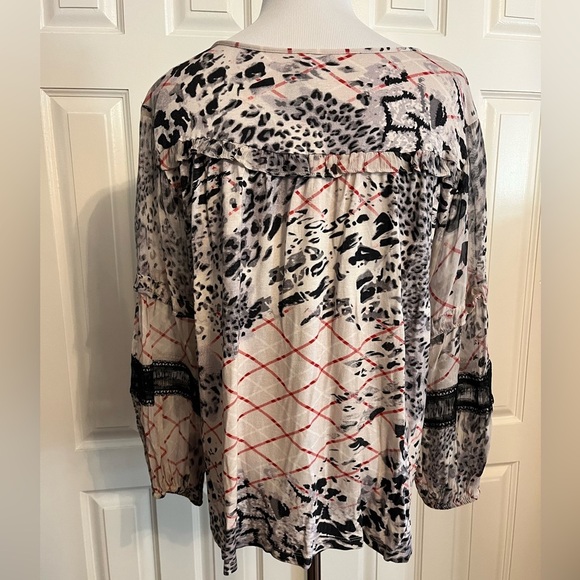 Anthropologie Mathilda Animal Print Tunic. NWOT Sz L. - Picture 5 of 5